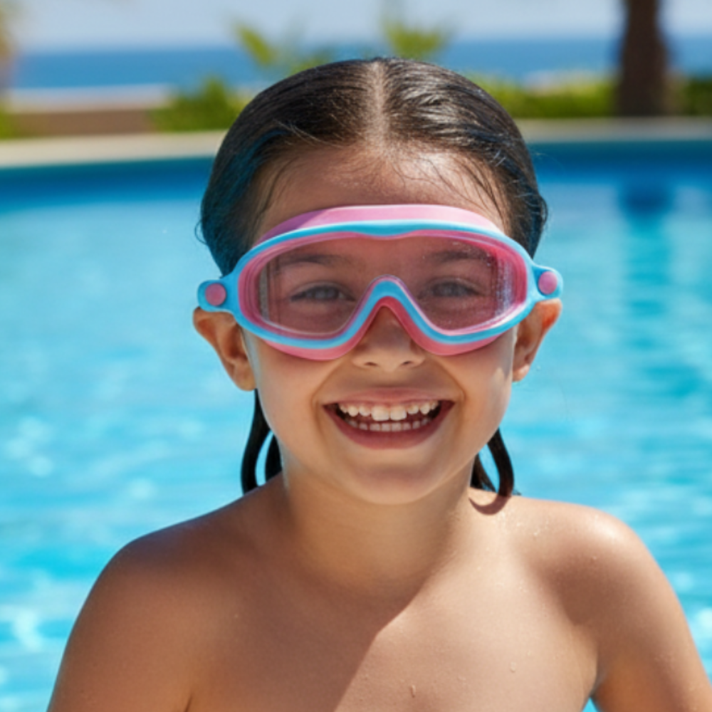 AquaGuard Kids Anti-Fog Swim Goggles Set, Leak-Resistant UV Protection for Pool & Beach