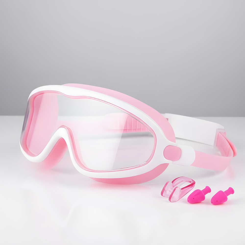 AquaGuard Kids Anti-Fog Swim Goggles Set, Leak-Resistant UV Protection for Pool & Beach