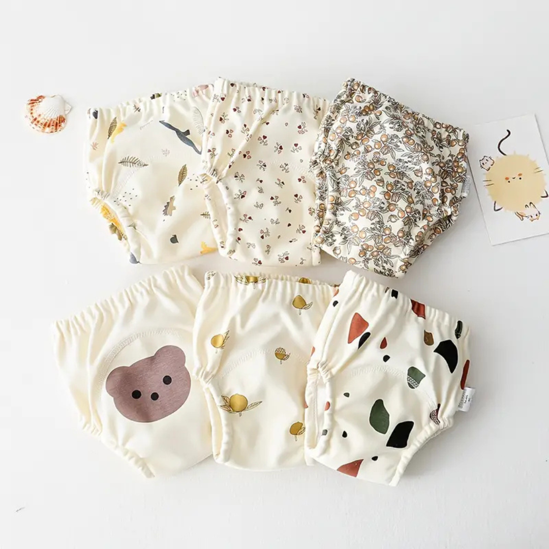 PottyEase 6-Pack Reusable Toddler Training Pants, Soft Waterproof Leak Guard