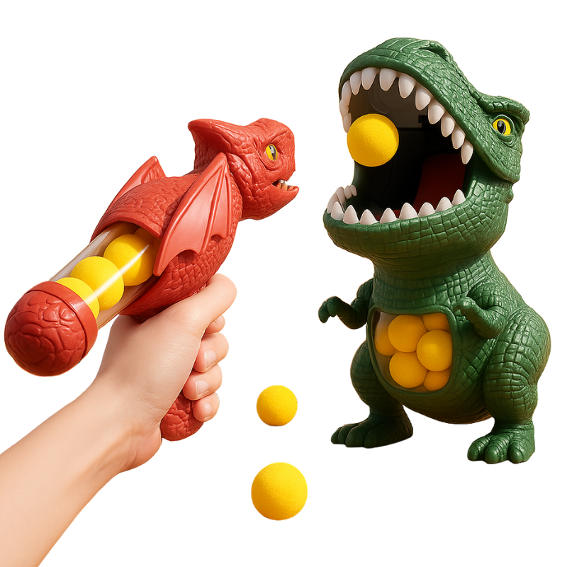 DinoPopper Dinosaur Ball Popper Interactive Shooting Action Toy for Kids