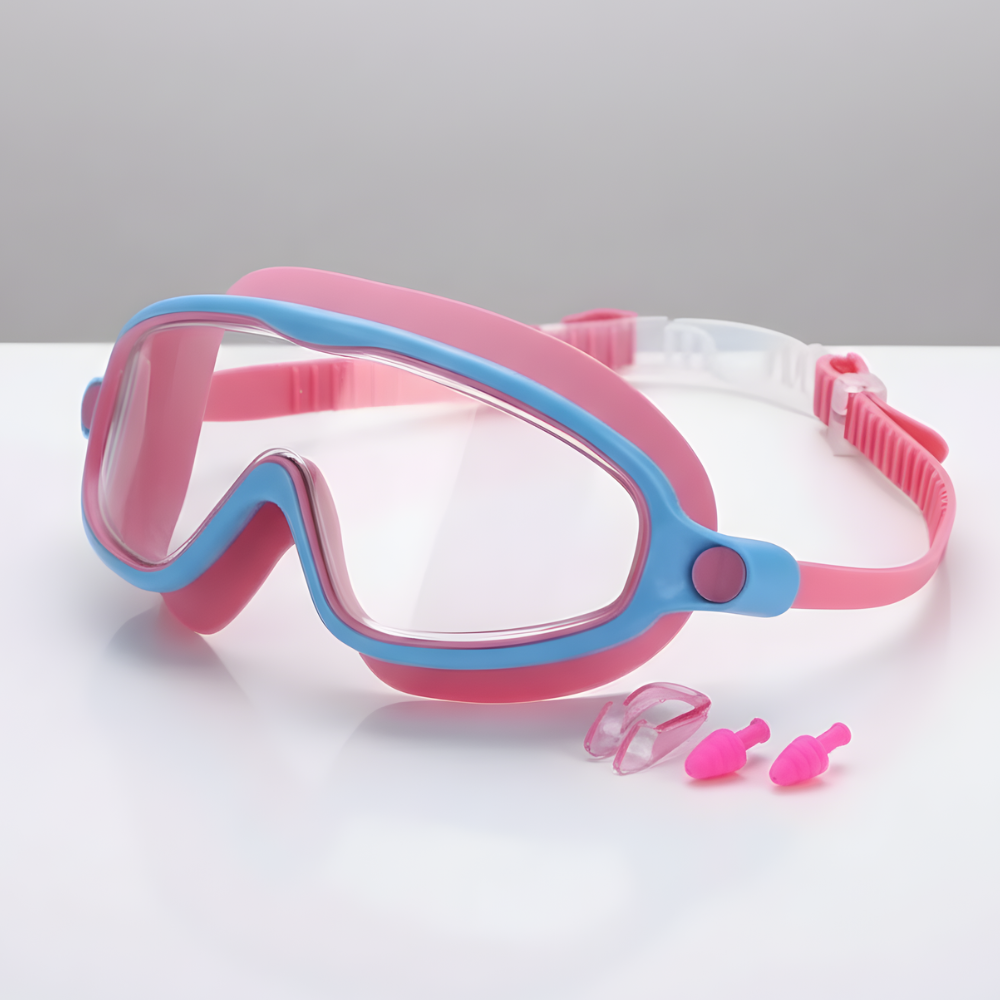 AquaGuard Kids Anti-Fog Swim Goggles Set, Leak-Resistant UV Protection for Pool & Beach