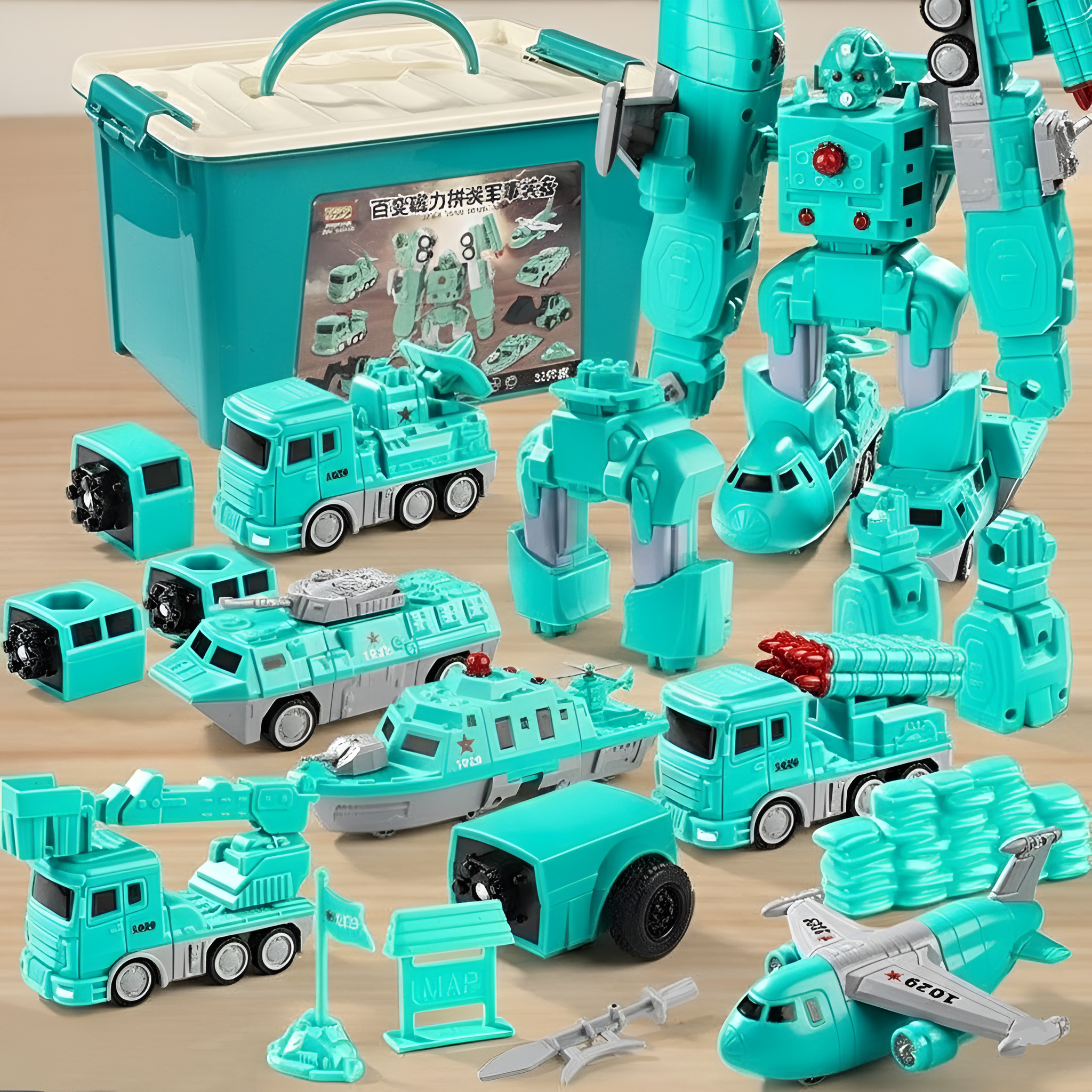 MagnaBot Magnetic Building Blocks Set, Transforming Robot Construction Toy