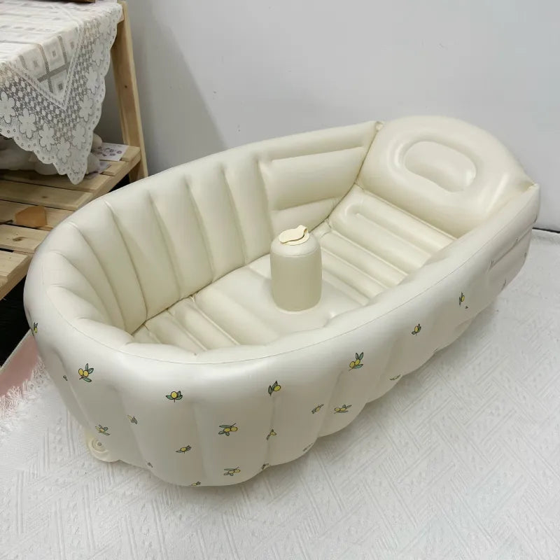 AquaNest Baby Bath Tub – Inflatable Newborn Bath Seat with Soft Support for Infants