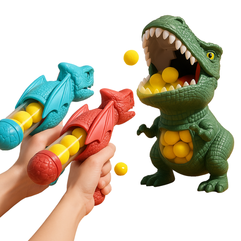 DinoPopper Dinosaur Ball Popper Interactive Shooting Action Toy for Kids