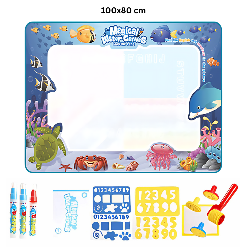 AquaArt Adventure Mat – Reusable Water Drawing Mat for Kids Learning & Play