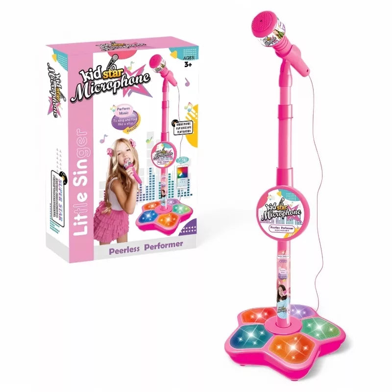 StarSing Kids Microphone Karaoke Toy with Adjustable Stand and Lights