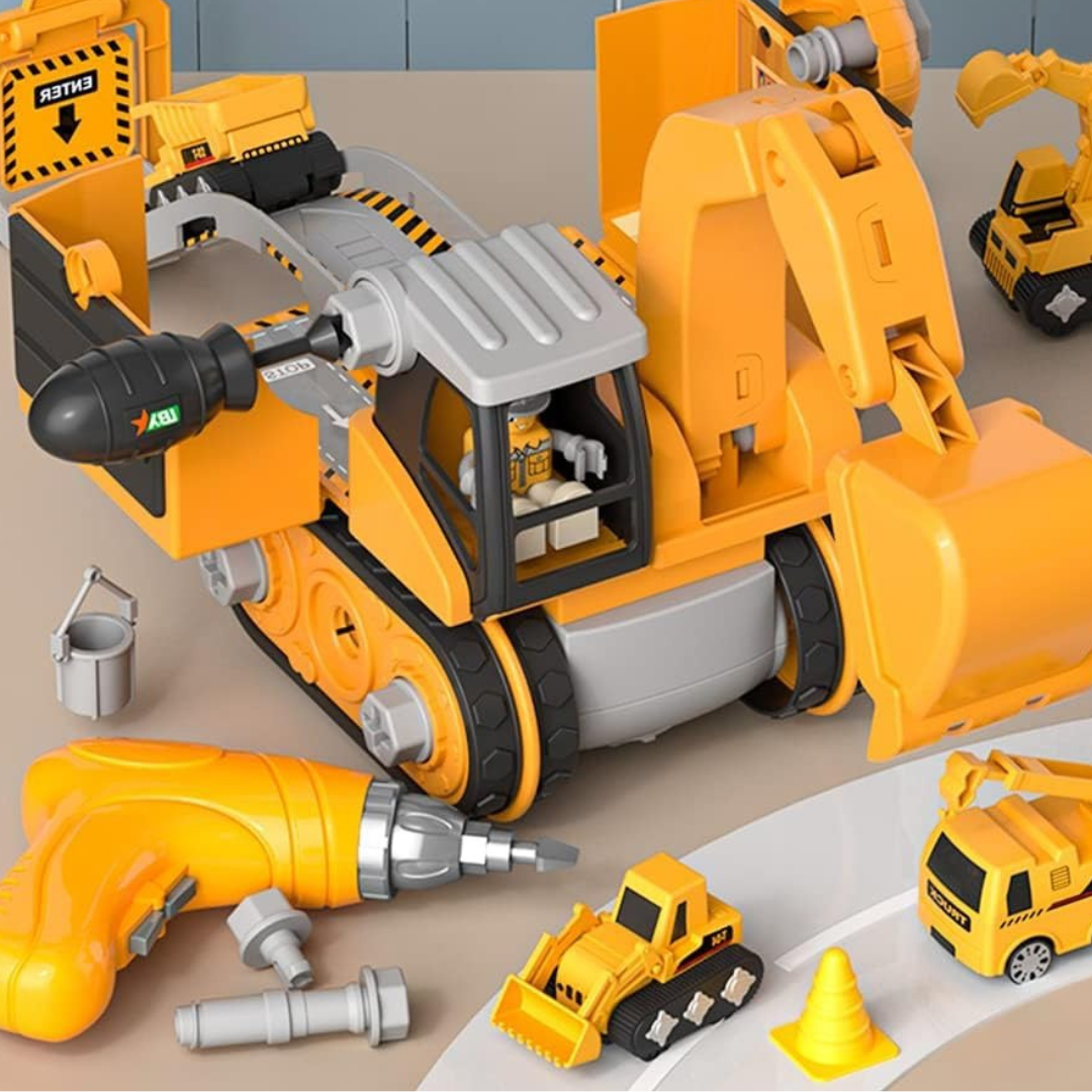 BuildHaul Truck-Based Excavator Crane Construction Toy for Kids