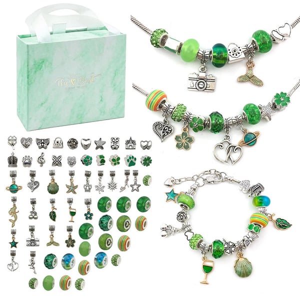CharmCraft DIY Bracelet Making Kit, Jewelry Charm Bead Set for Creative Kids