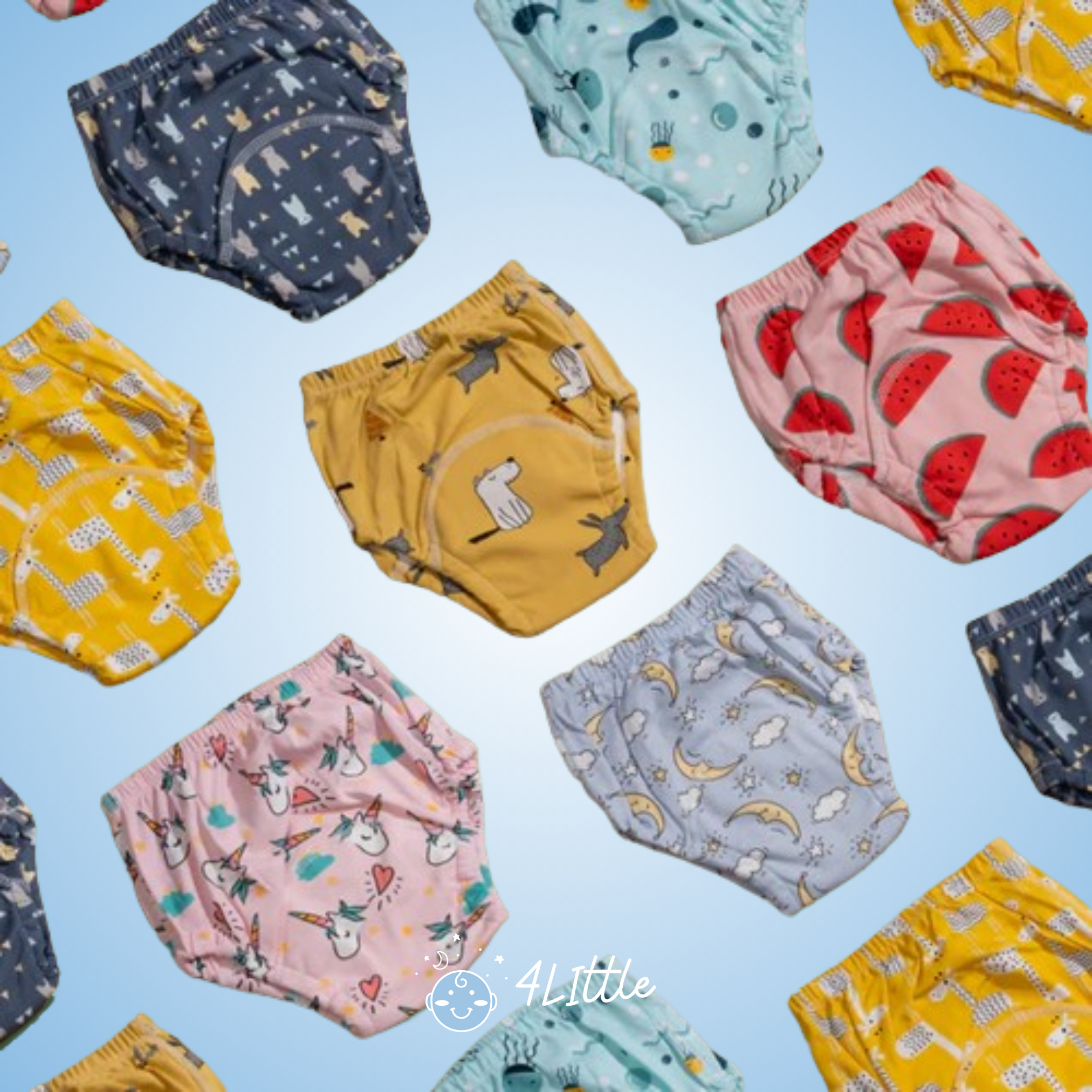 EasyFit Potty Training Diapers for Toddlers Reusable Learning Underwear