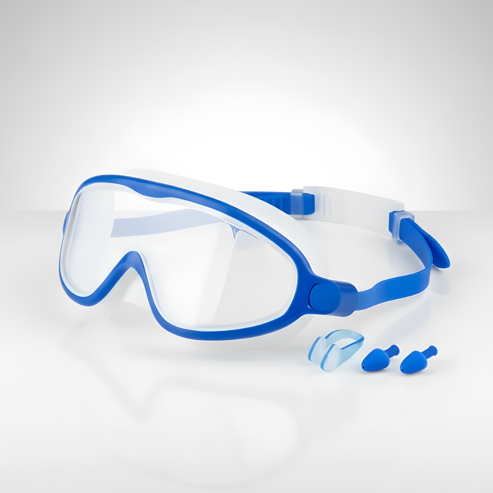 AquaGuard Kids Anti-Fog Swim Goggles Set, Leak-Resistant UV Protection for Pool & Beach
