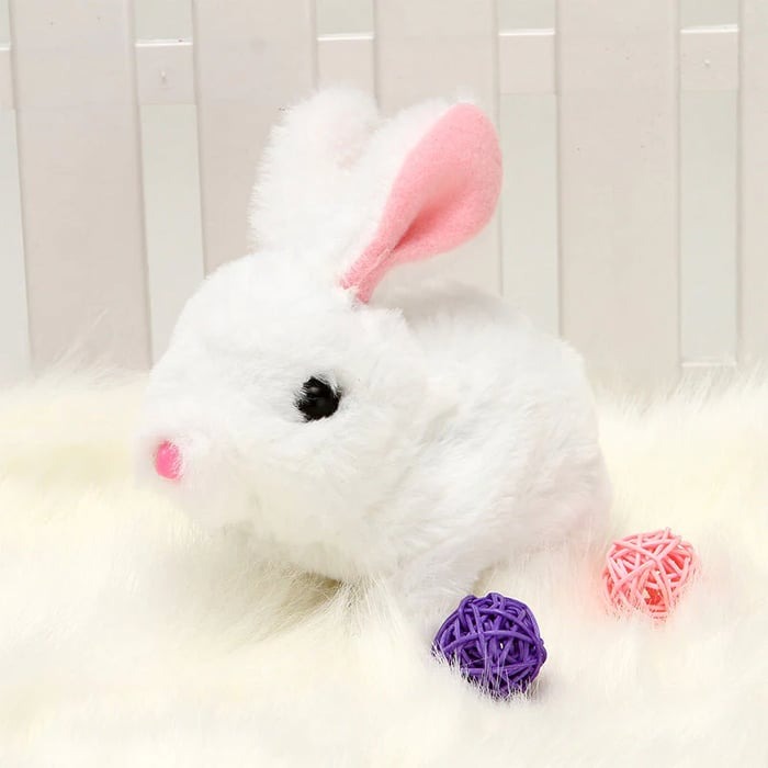 BunnyJoy Interactive Plush Bunny Toy with Sounds and Movement for Kids