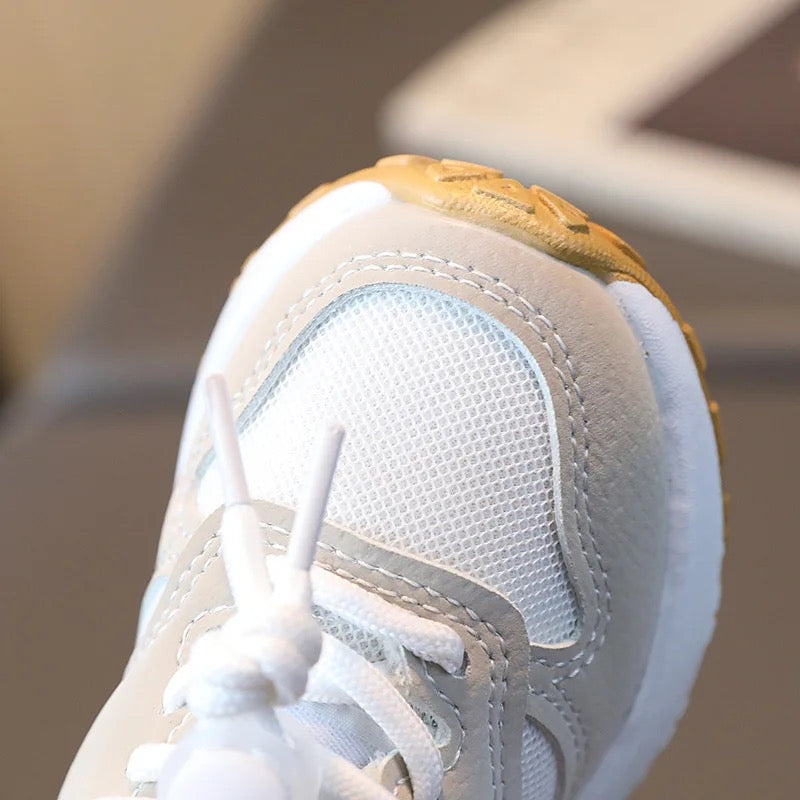 StepEase Kids Lace-Up Sneakers, Lightweight Breathable Shoes for Boys & Girls Sizes 21–28