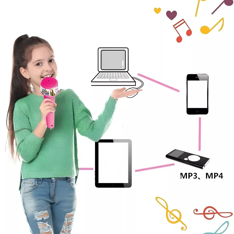 StarSing Kids Microphone Karaoke Toy with Adjustable Stand and Lights