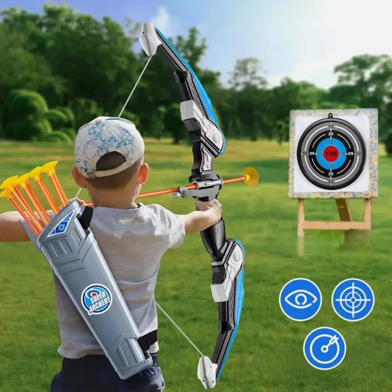 ArrowAce Kids Bow and Arrow Archery Toy Set with Target and Arrows