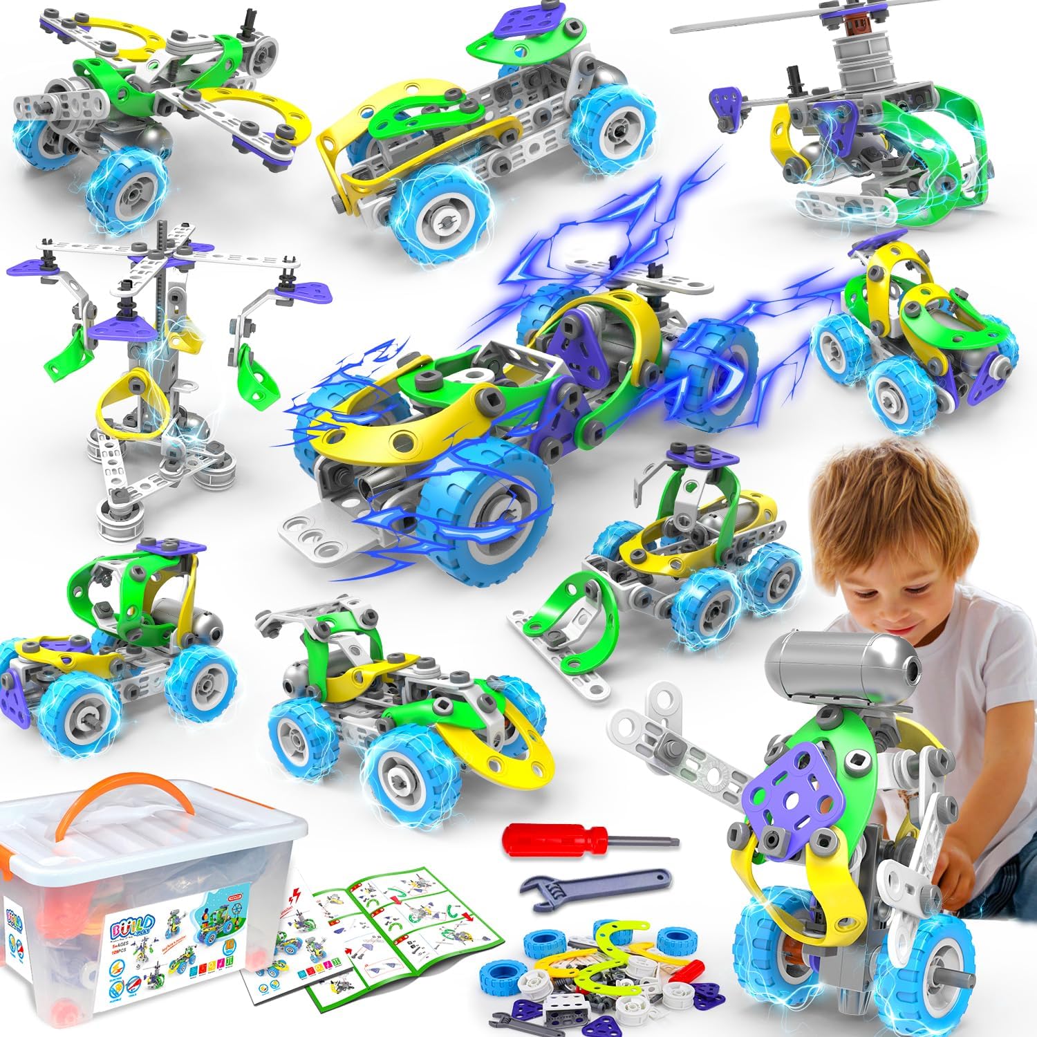 BuildBright Creative Building Blocks Set for Kids Construction and STEM Play