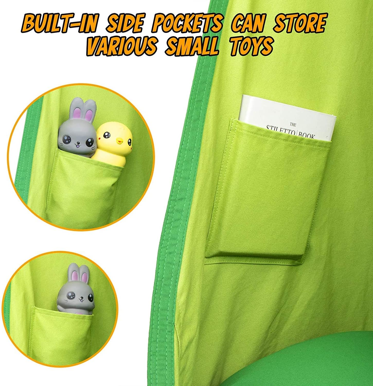 CloudSwing Kids Hammock Chair for Indoor and Outdoor Play with Soft Cushion