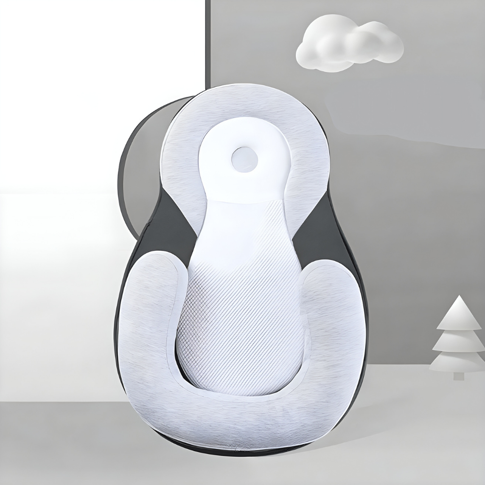 SleepNest Ergo Baby Head Support Pillow – Flat Head Prevention Newborn Sleep Cushion