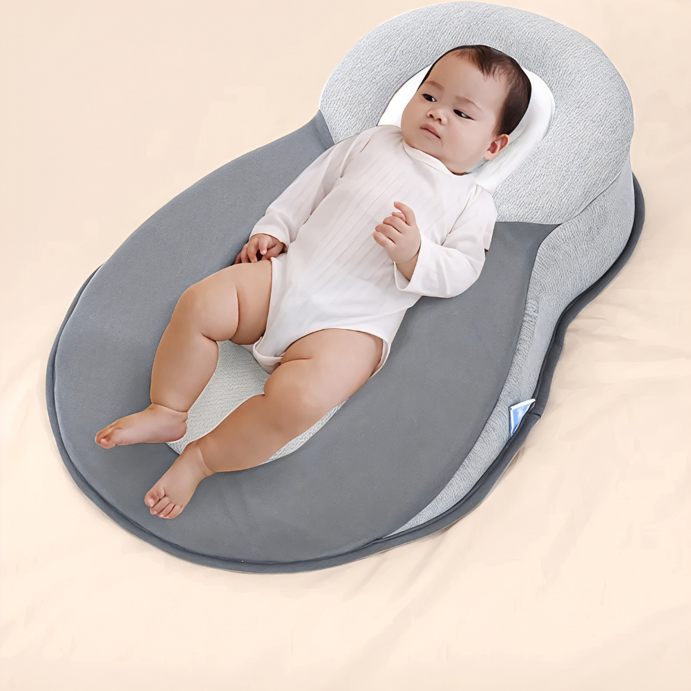 SleepNest Ergo Baby Head Support Pillow – Flat Head Prevention Newborn Sleep Cushion