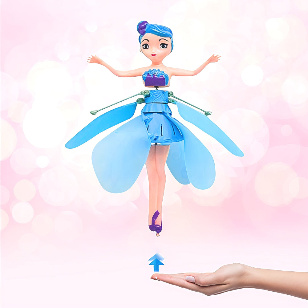 FairyGlide Flying Princess Toy, Rechargeable LED Hand-Sensor Hover Fairy for Kids