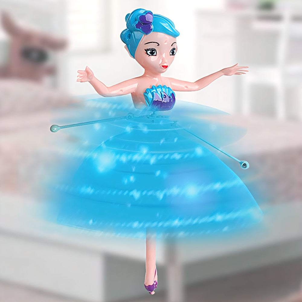 FairyGlide Flying Princess Toy, Rechargeable LED Hand-Sensor Hover Fairy for Kids