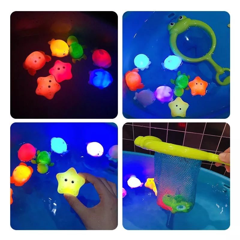 GlowSplash Light-Up Bath Toys for Kids, Safe Interactive LED Water Play Set Ages 3+