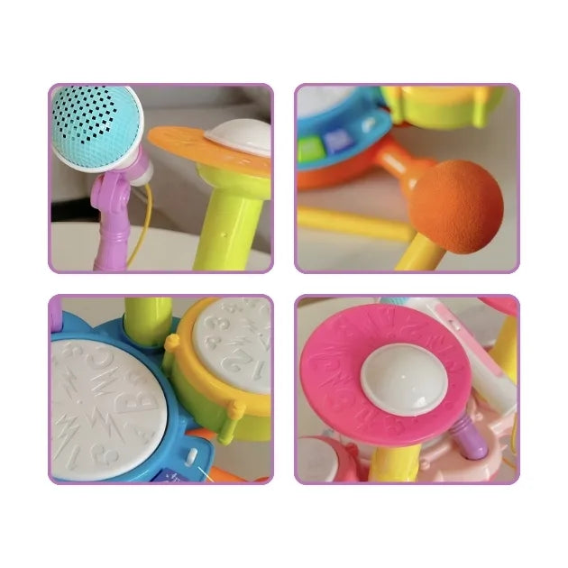 BeatBuddy Kids Drum Set Educational Musical Toy with Lights and Sounds