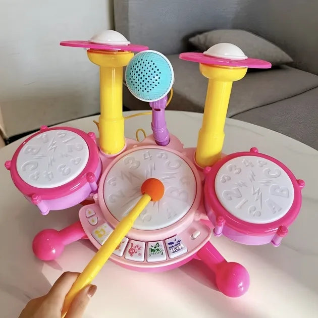 BeatBuddy Kids Drum Set Educational Musical Toy with Lights and Sounds