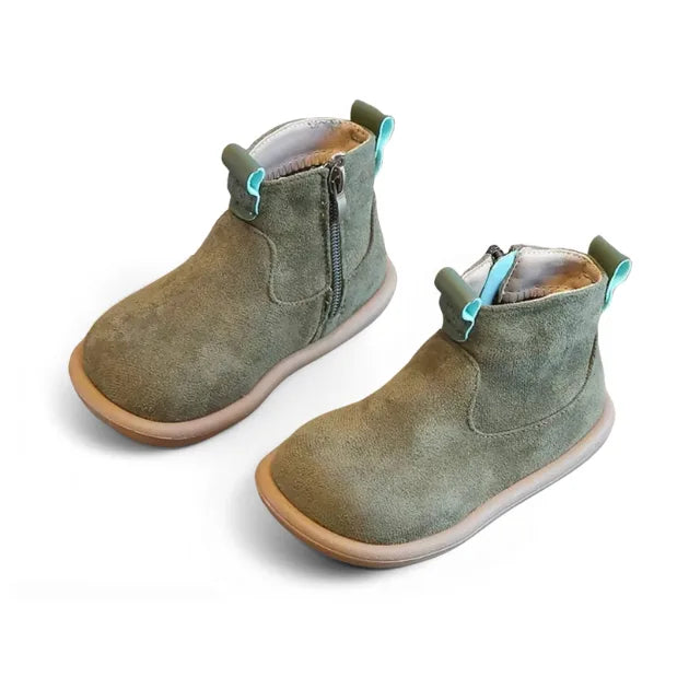 CozyStep Kids Winter Suede Boots Casual Ankle Shoes for Toddlers and Kids