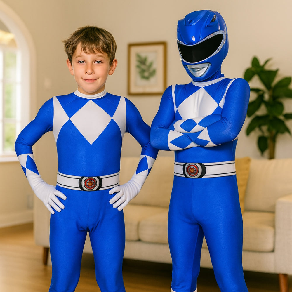 PowerRangerX Kids Ranger Muscle Costume Set, Jumpsuit with Mask for Dress-Up Play