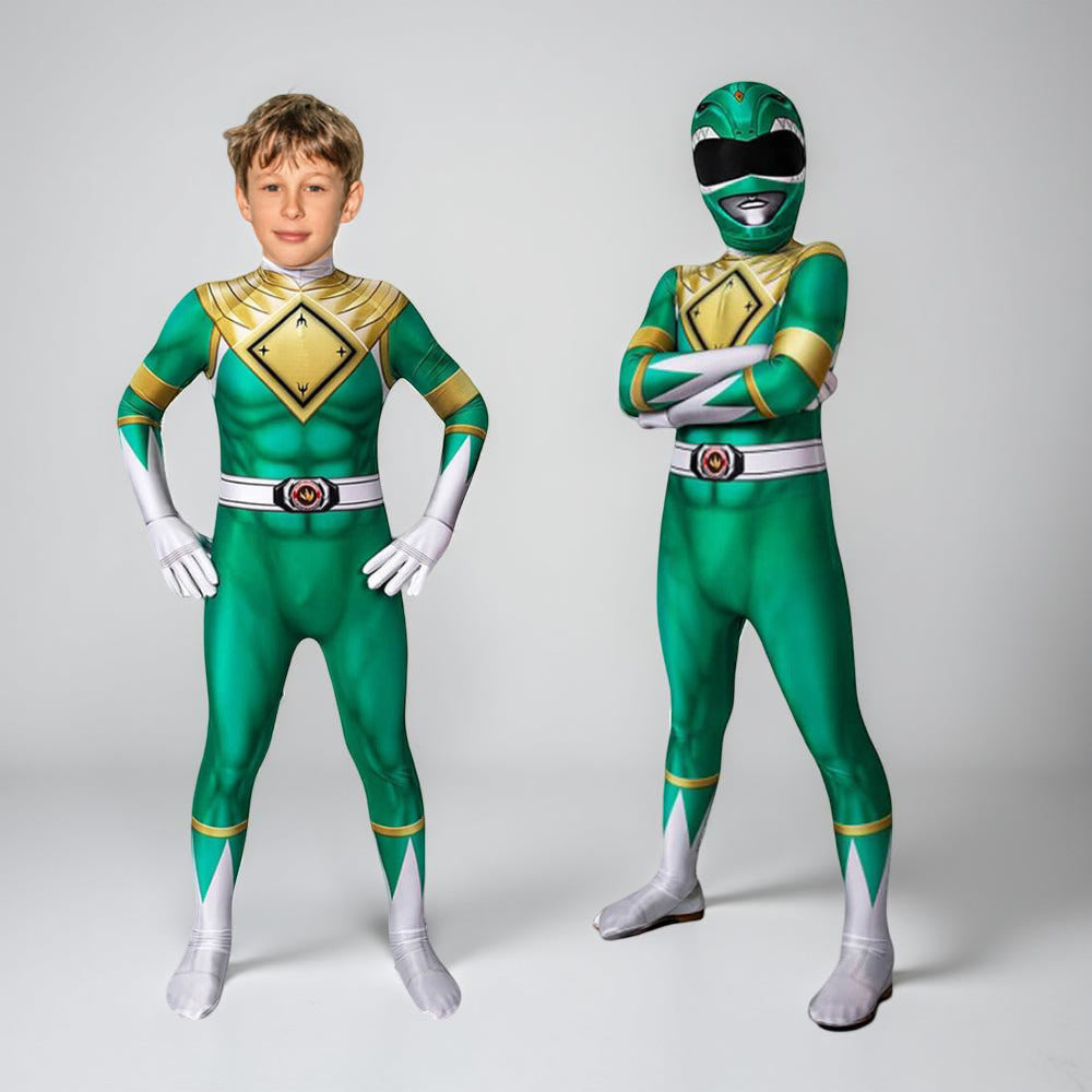 PowerRangerX Kids Ranger Muscle Costume Set, Jumpsuit with Mask for Dress-Up Play