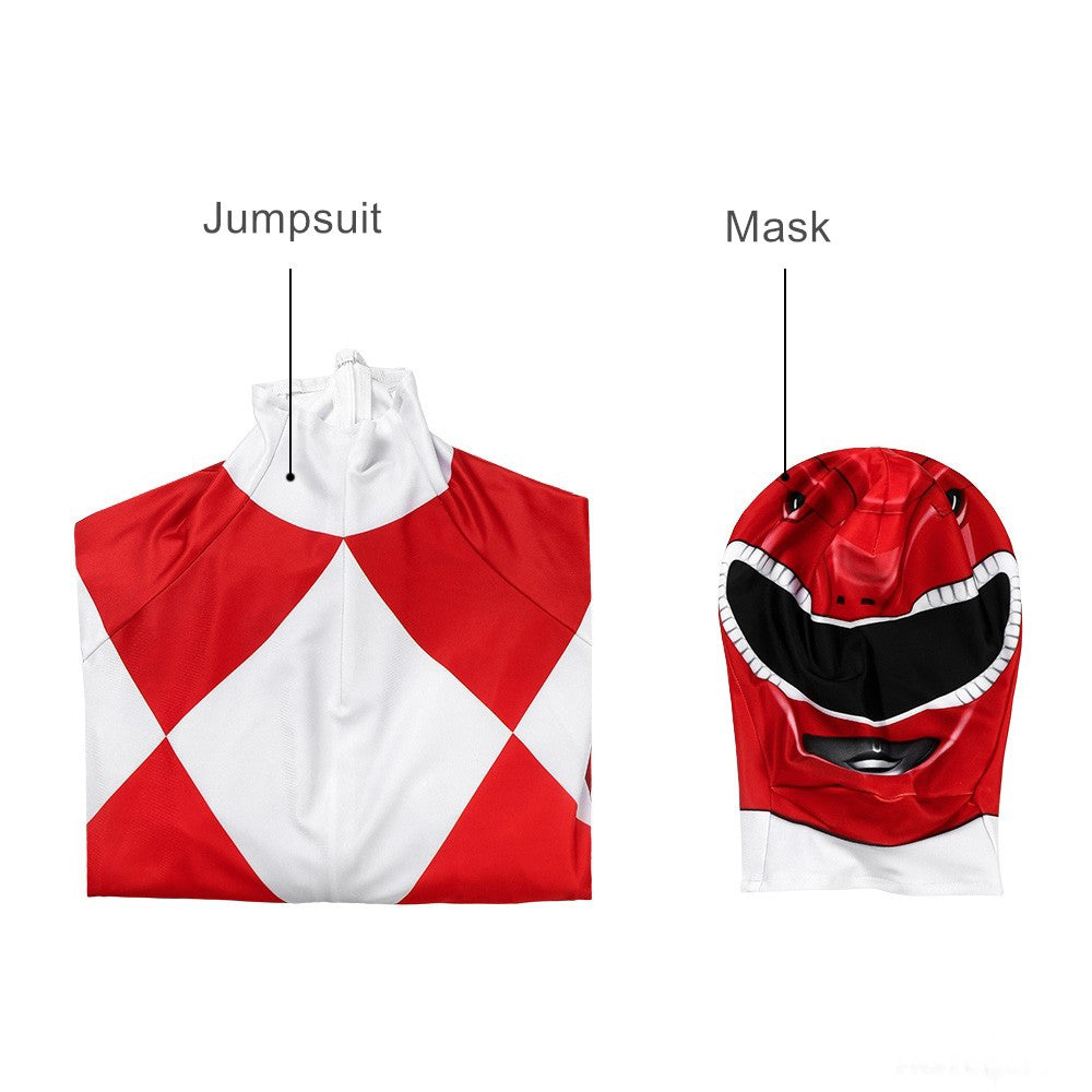 PowerRangerX Kids Ranger Muscle Costume Set, Jumpsuit with Mask for Dress-Up Play