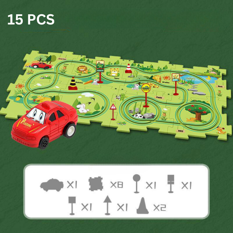RoadMagix Magnetic Road Puzzle Buildable Vehicle Track Playset