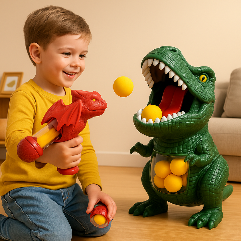 DinoPopper Dinosaur Ball Popper Interactive Shooting Action Toy for Kids