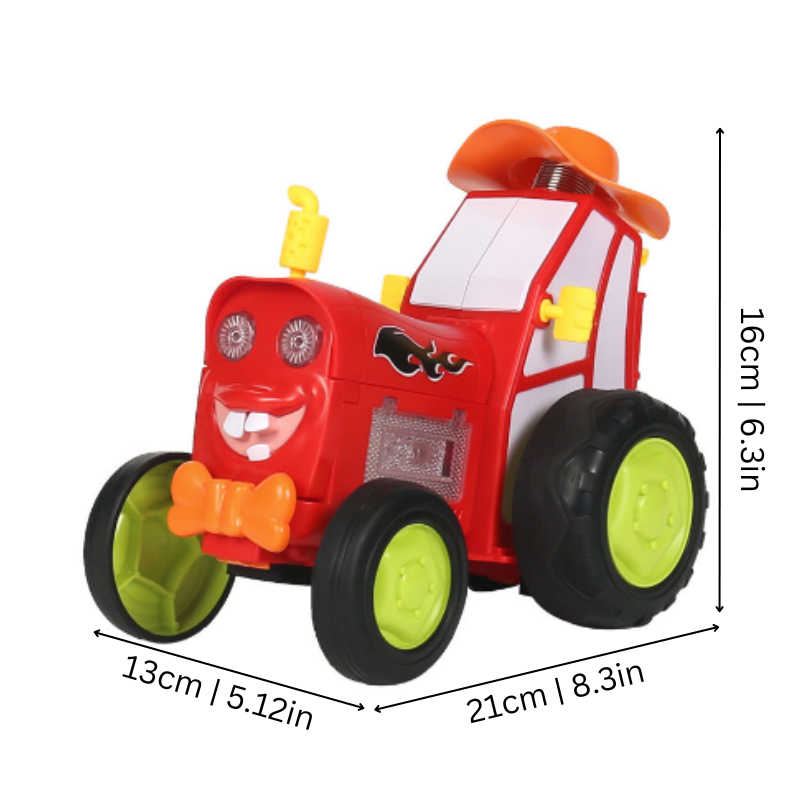 FlipZoom Pull Back Stunt Car Flip Jump Action Vehicle Toy for Kids