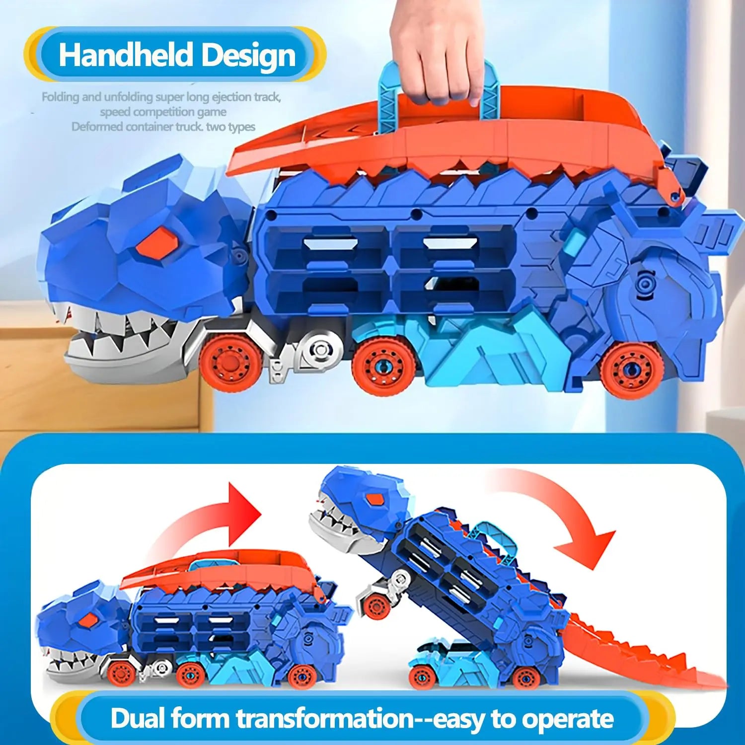 DinoHaul Transport Truck – Kids Toy Car with Dinosaur Figures for Creative Play
