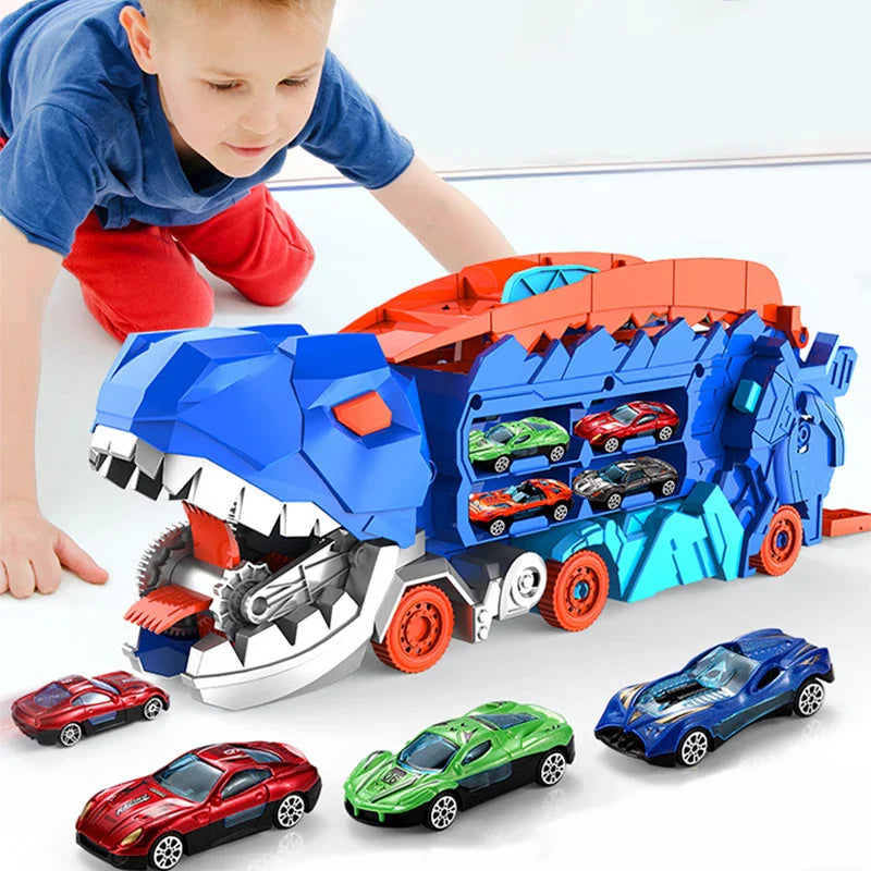 DinoHaul Transport Truck – Kids Toy Car with Dinosaur Figures for Creative Play