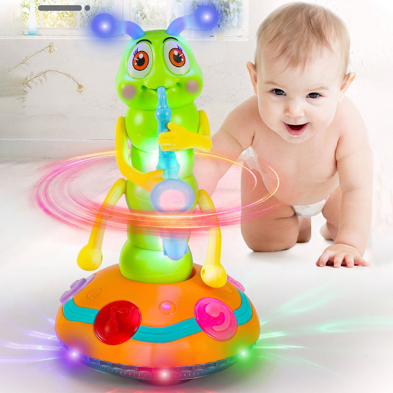 GlowCrawl Interactive Caterpillar Toy with Lights & Music, Sensory Play for Kids