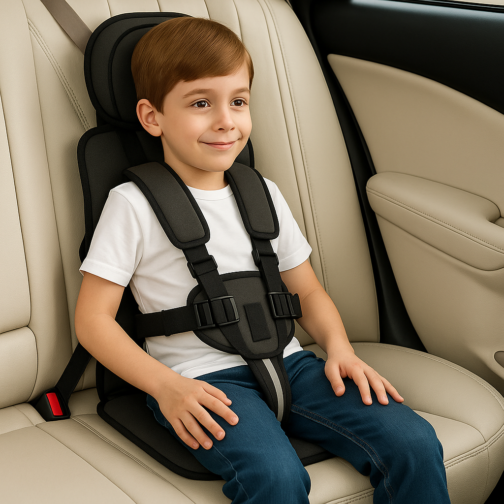 SafeRideGo Kids Travel Harness Booster Seat – Portable Car Safety Harness for Toddlers