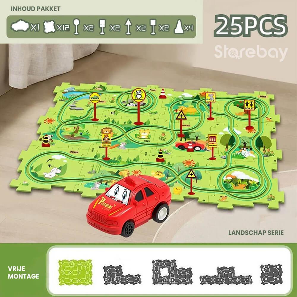 RaceTrack Puzzle Playset for Kids, Creative & Imaginative Building Toy Ages 3+