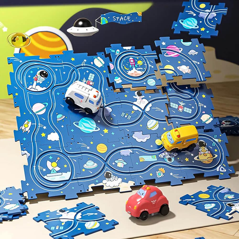 RaceTrack Puzzle Playset for Kids, Creative & Imaginative Building Toy Ages 3+