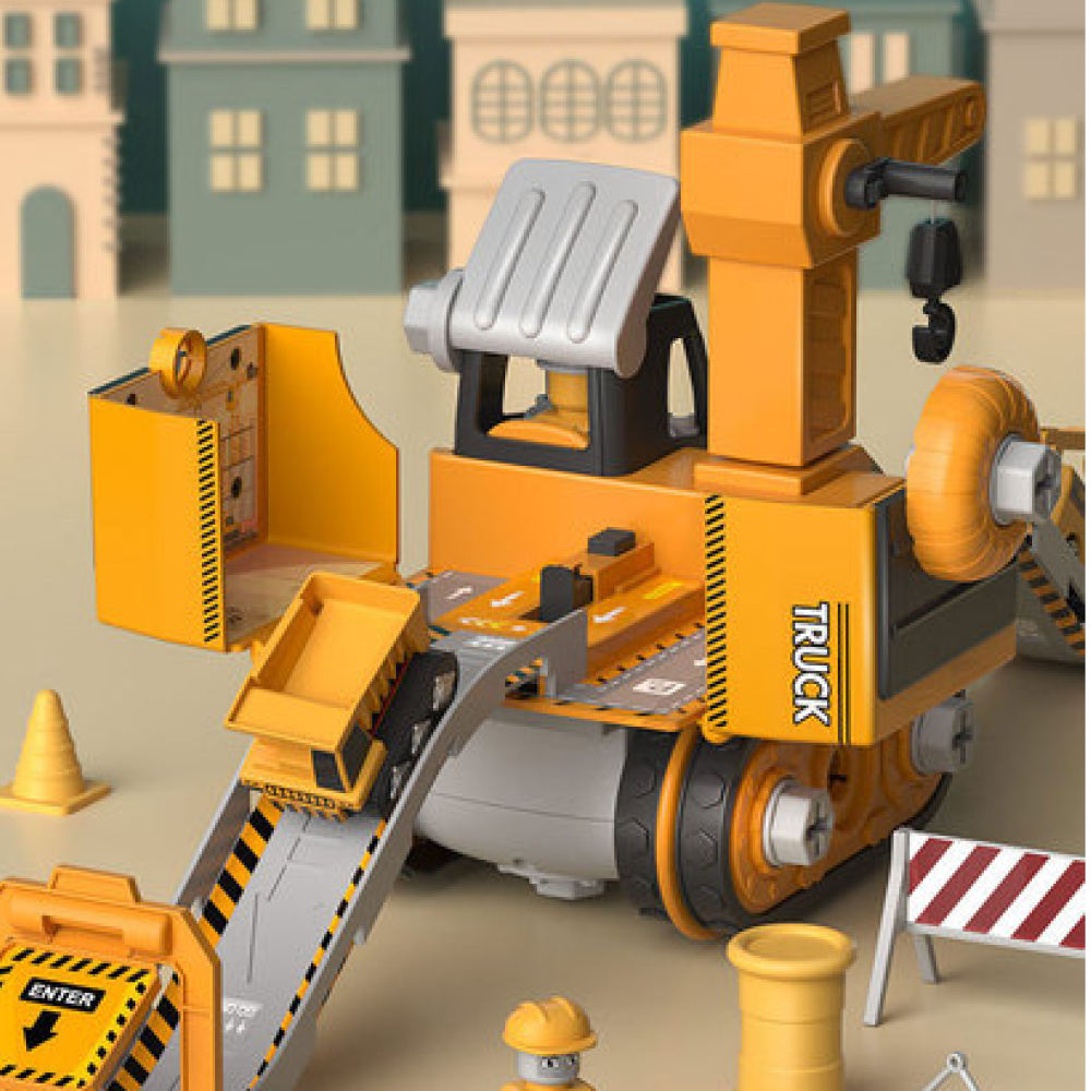 BuildHaul Truck-Based Excavator Crane Construction Toy for Kids