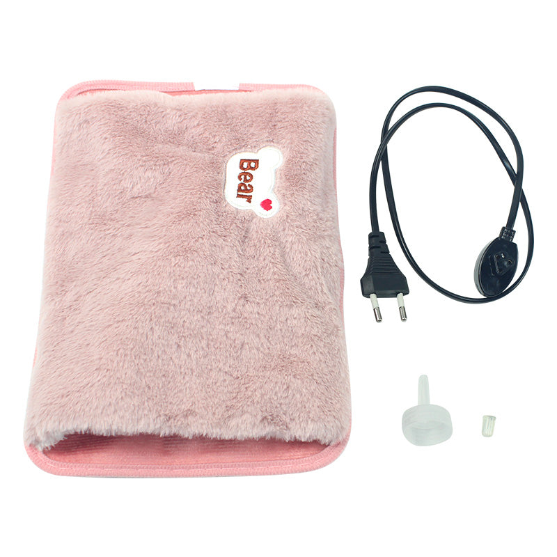 WarmEase Rechargeable Plush Hot Water Bottle for Kids Fast Heating Safe Comfort