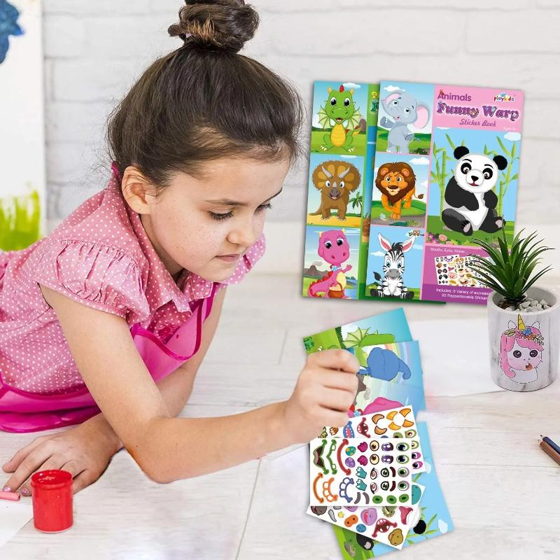 CreativeFun Kids Sticker Book, Reusable Activity & Craft Sticker Set