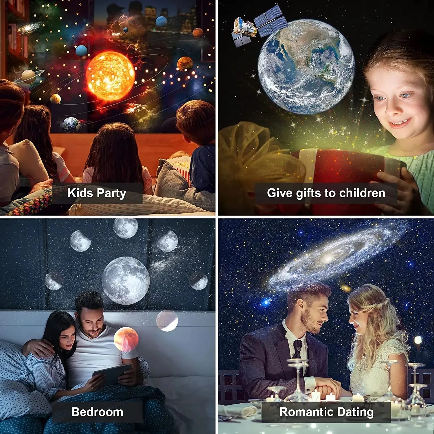 StarOrbit 360° Rotating Galaxy Night Light, LED Star Projector Lamp for Kids & Home