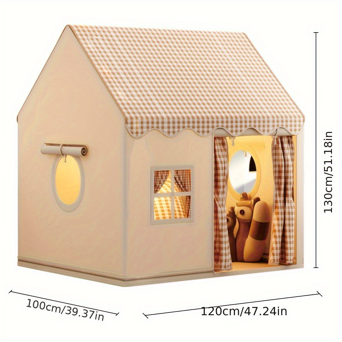 PlayPal Indoor Playhouse for Kids, Creative Imaginative Play Tent Ages 3+