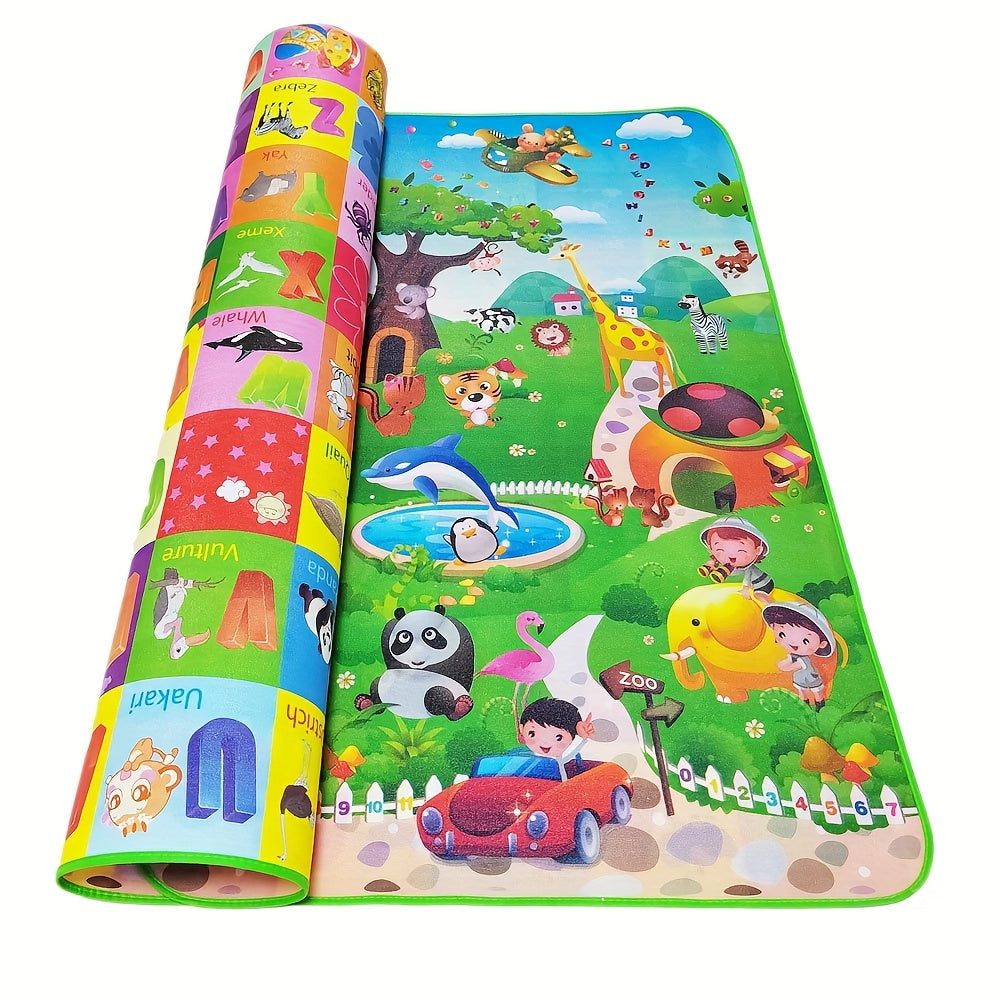 PlaySafe Double-Sided Foam Play Mat, Non-Slip Educational Baby Mat 180x120cm
