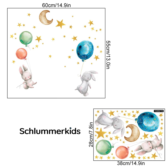 DreamGlow Glow-in-the-Dark Wall Stickers, Soothing Nighttime Room Décor for Kids