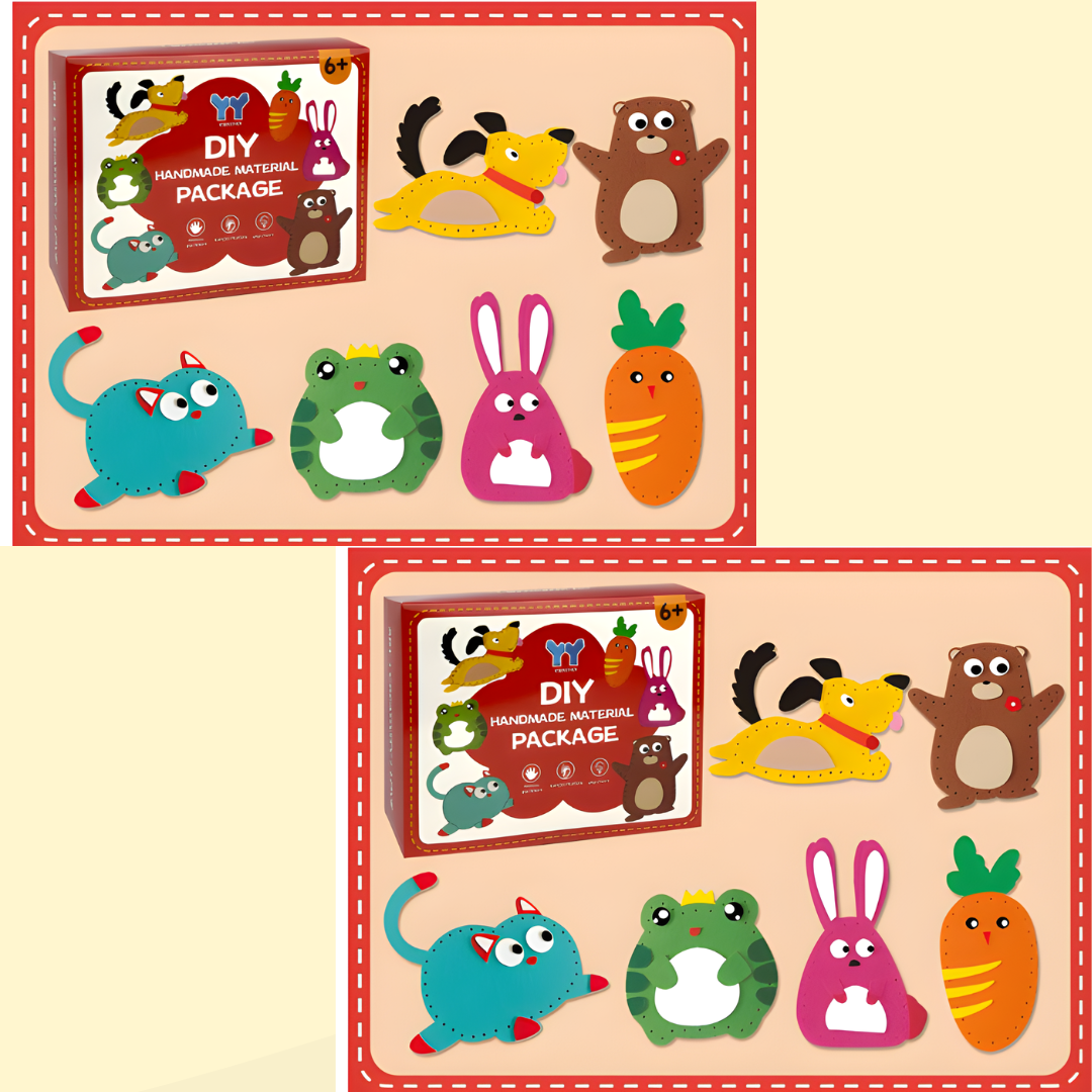 SewFun 1+1 Kids Sewing Craft Kit, Beginner Needlework Creative Fabric Activity