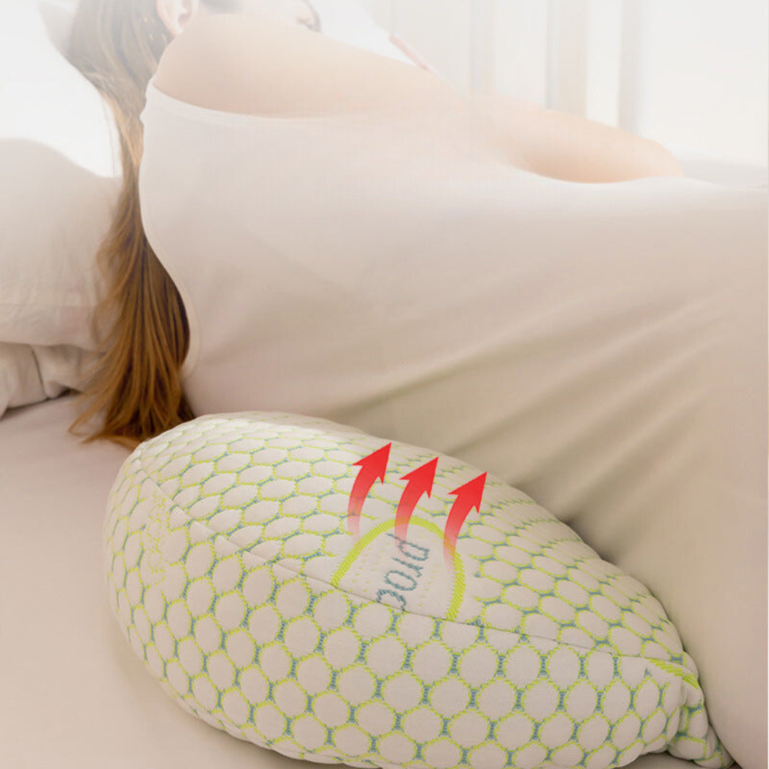 BellyNest Pregnancy Support Pillow for Side Sleeping and Full Body Comfort