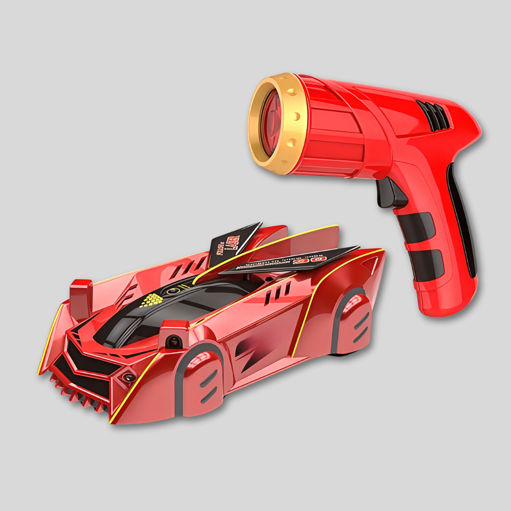 ClimbX Wall-Climbing RC Car with Laser Remote, LED Stunt Racing Toy for Kids